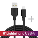 6' Lightning to USB-A Cable | Black