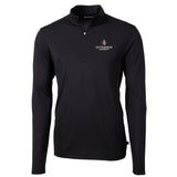 Virtue Eco Pique Recycled Quarter Zip Mens Big & Tall Pullover | Black