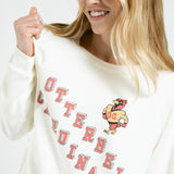 Ladies French Terry Crew | Vintage White