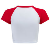 Ladies Homerun Tee | White/Red