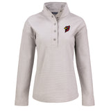 Hunts Point Eco Textured Fleece Recycled Womens Snap Pullover | Polished