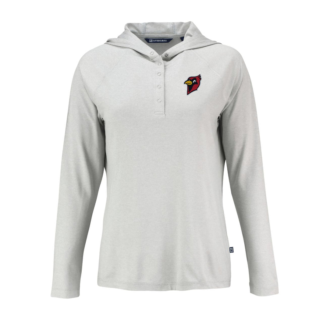 Ladies Coastline Hooded Shirt | Light Grey