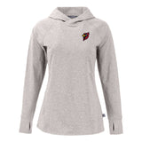 Ladies Adapt Knit Heathered Hood Pullover | Light Grey