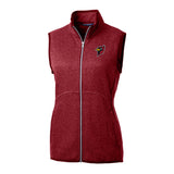 Mainsail Sweater Knit Womens Full Zip Vest | Red Heather