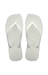 Ladies White Slim Square Sandal