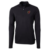 Virtue Eco Pique Recycled Quarter Zip Mens Pullover | Black