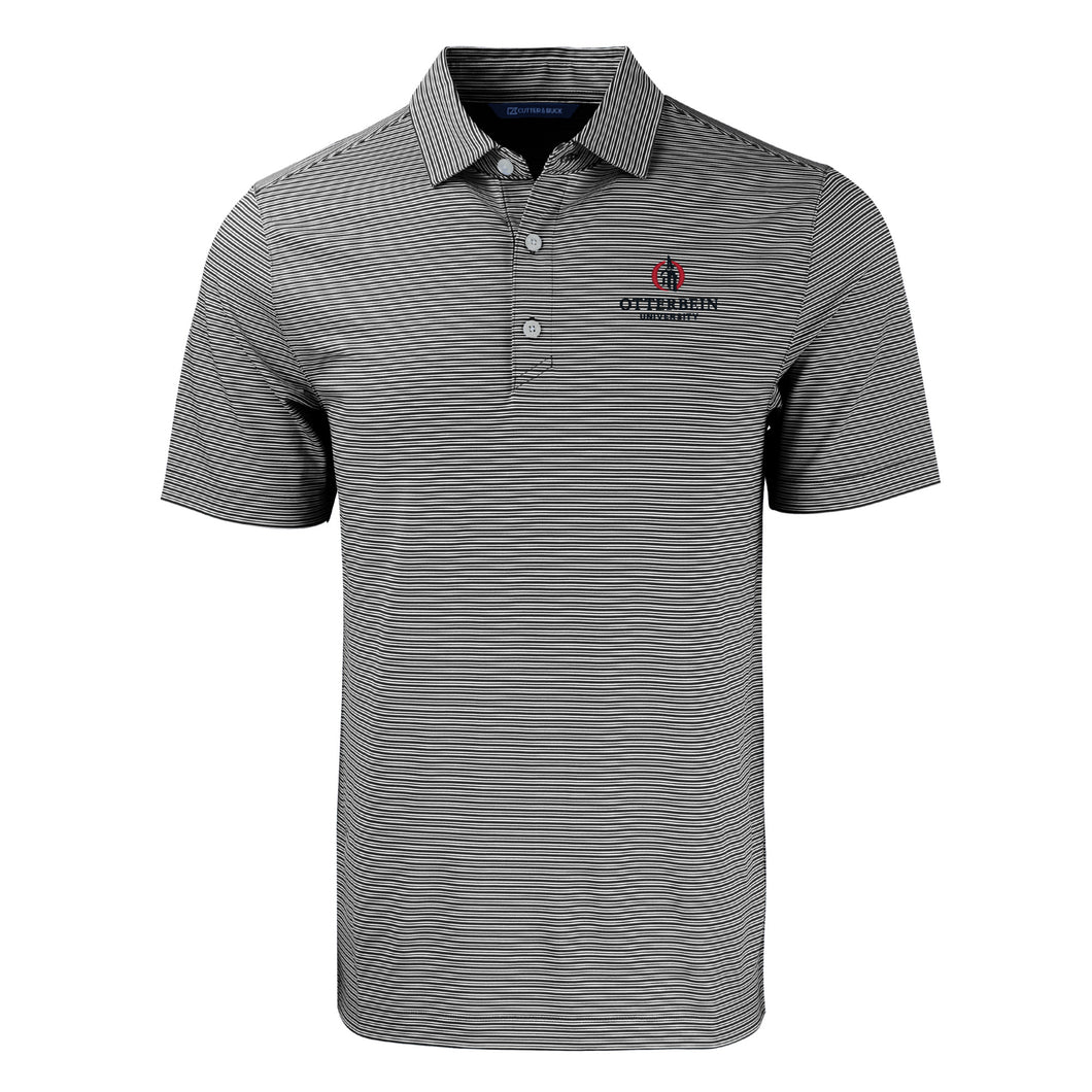 Men's Forge Double Stripe Polo | Black/White