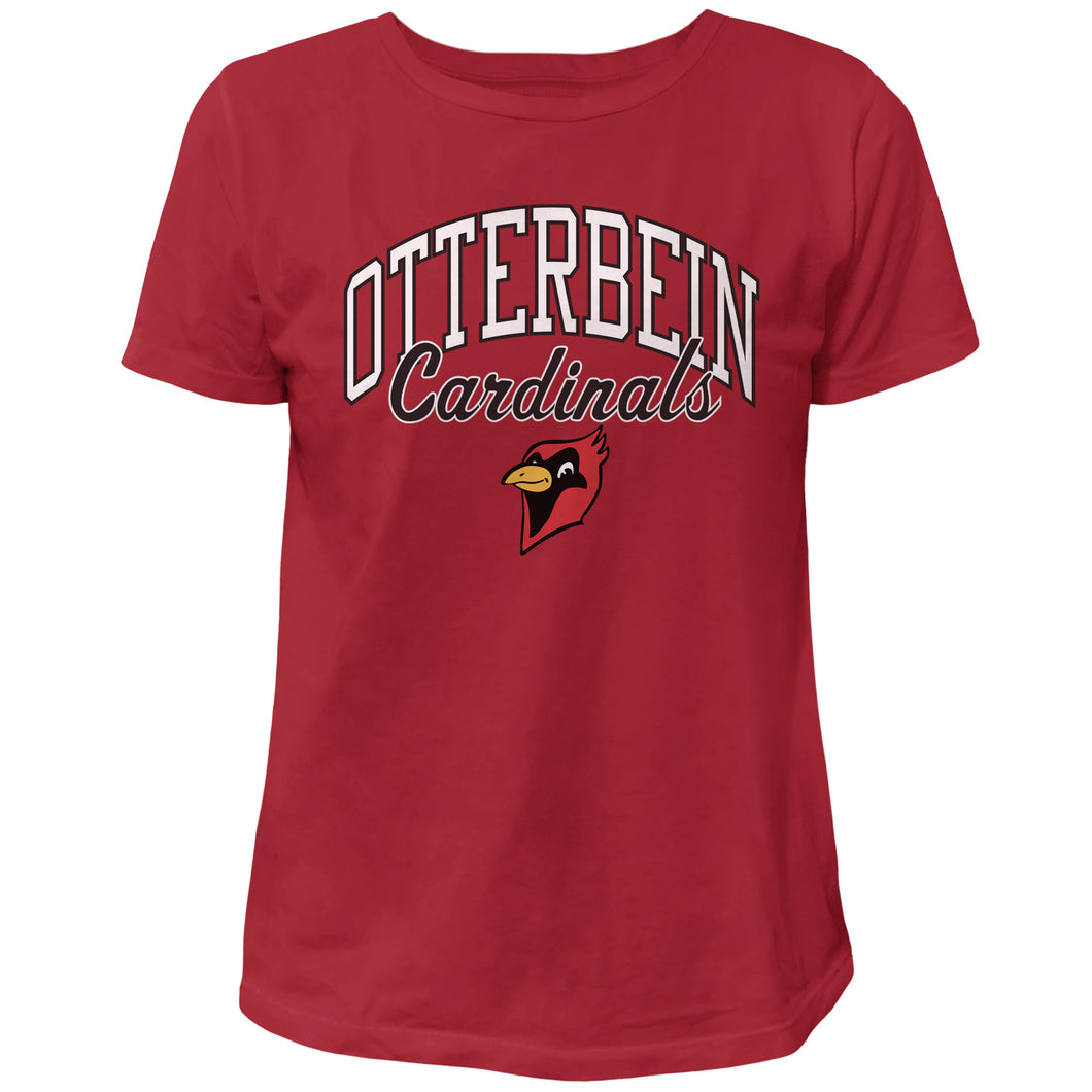 Ladies Vintage Washed Cotton Tee | Red