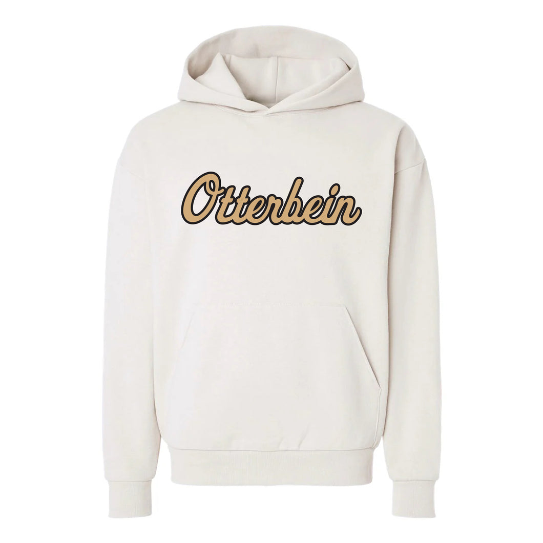 Otterbein Script Hood | Bone