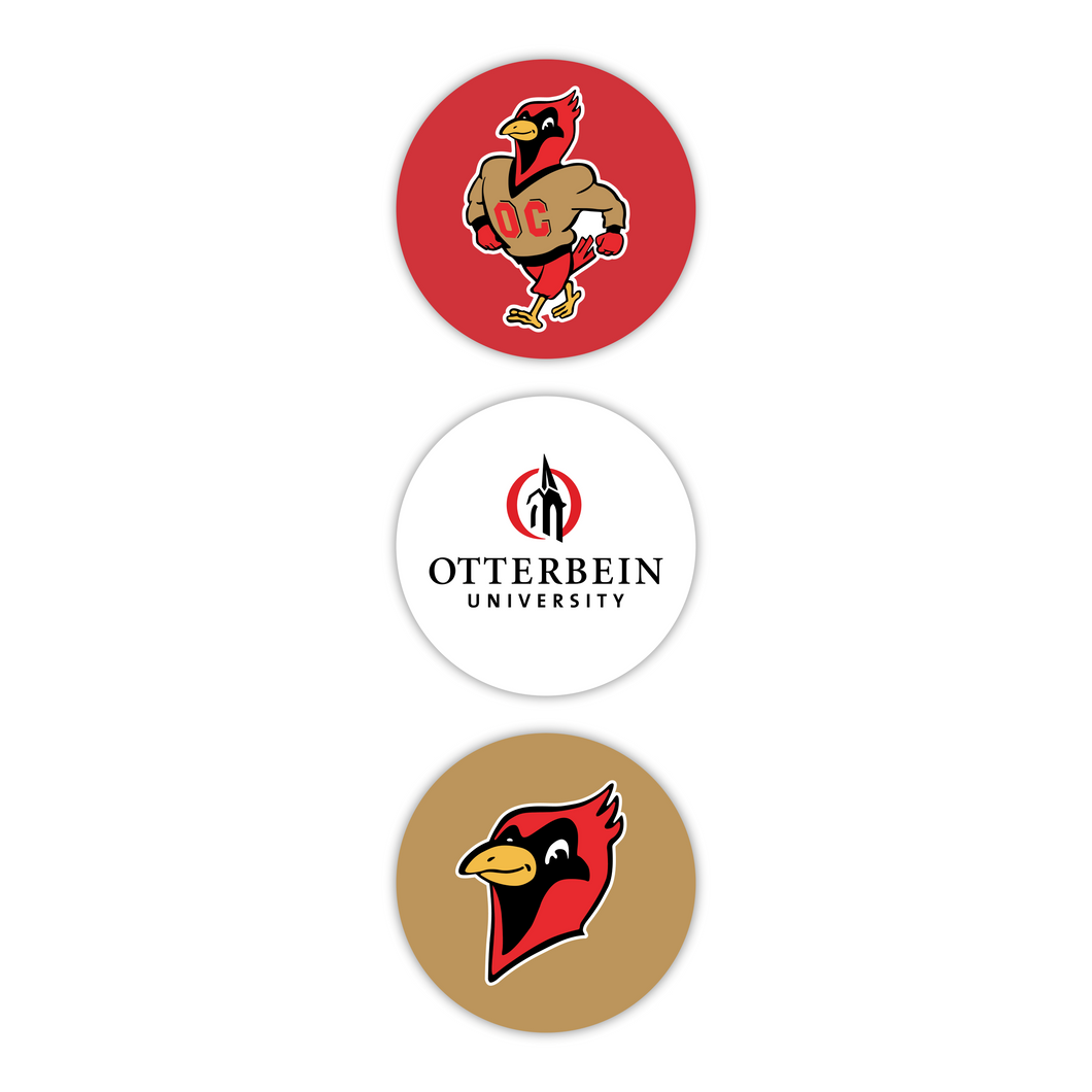 Otterbein Small Round Decals | 3PK