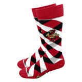 Mid-Calf Graduate Argyle Sock | Cardinal/Black