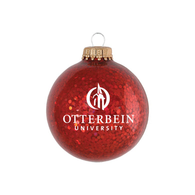 Sparkle Glass Ball Ornament | Red