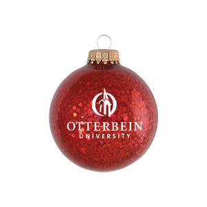 Sparkle Glass Ball Ornament | Red